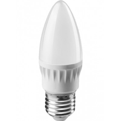Лампа светодиодная LED 7вт Е27 белый матовая свеча