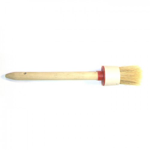 Кисть круглая №10 ⟨40 мм⟩, натуральная щетина, деревянная ручка// MTX