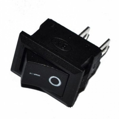 Выключатель клавишный ON-OFF Mini, 250V, 3А ⟨1*2с⟩, черный, REXANT ⟨10/200/2000⟩