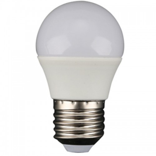 Лампа светодиодная 10 W E27 шарик 4000K  220V пластик. ⟨LED OPTI G45-10W-E27-W⟩ OPTI Включай