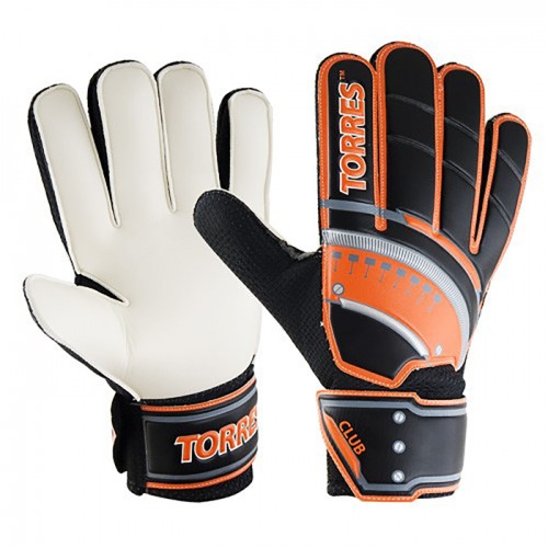 Перчатки вратарские TORRES Club, размер 11, цвет чёрно-оранжевый