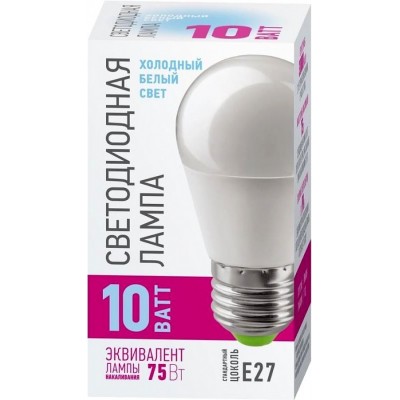 Лампа светодиодная LED 10вт E27 белый PROMO ОНЛАЙТ