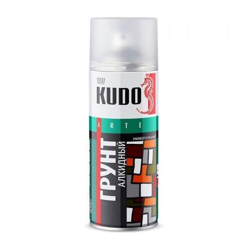 Грунт аэрозольный алкидный универсальный Kudo KU-2001 серый ⟨0,52 л⟩
