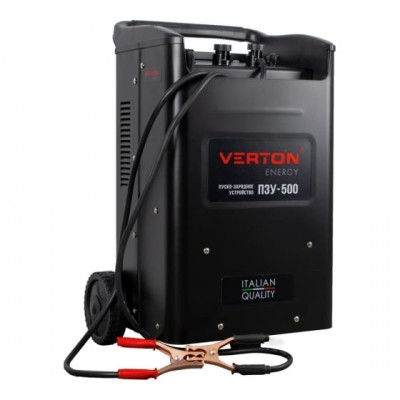 Пуско-зарядное устройство VERTON Energy ПЗУ-500 12/24,50-800Ач; заряд 1.6кВт;75А,пуск 10кВт